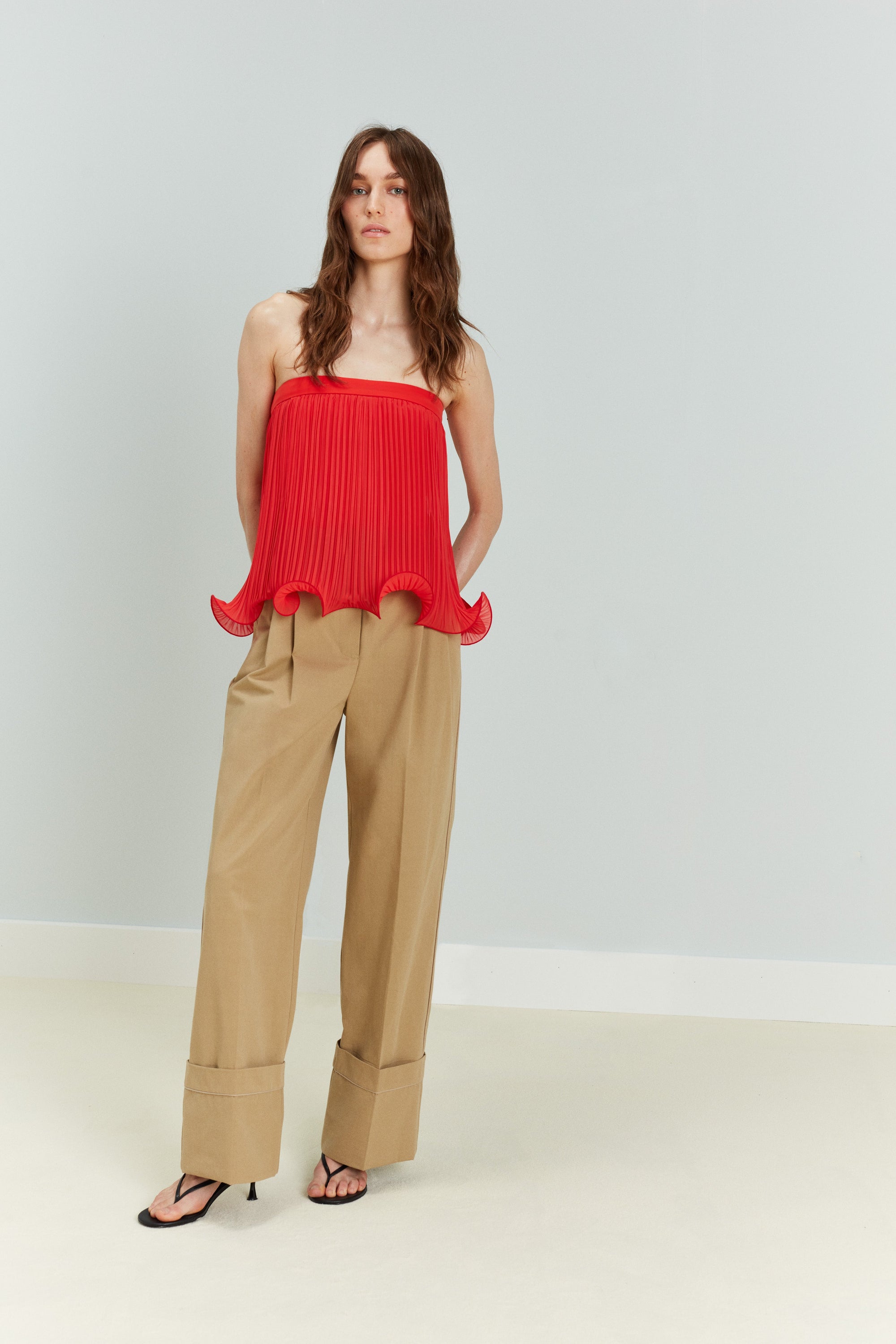 Angela - Loose Fit Trousers Double Hem