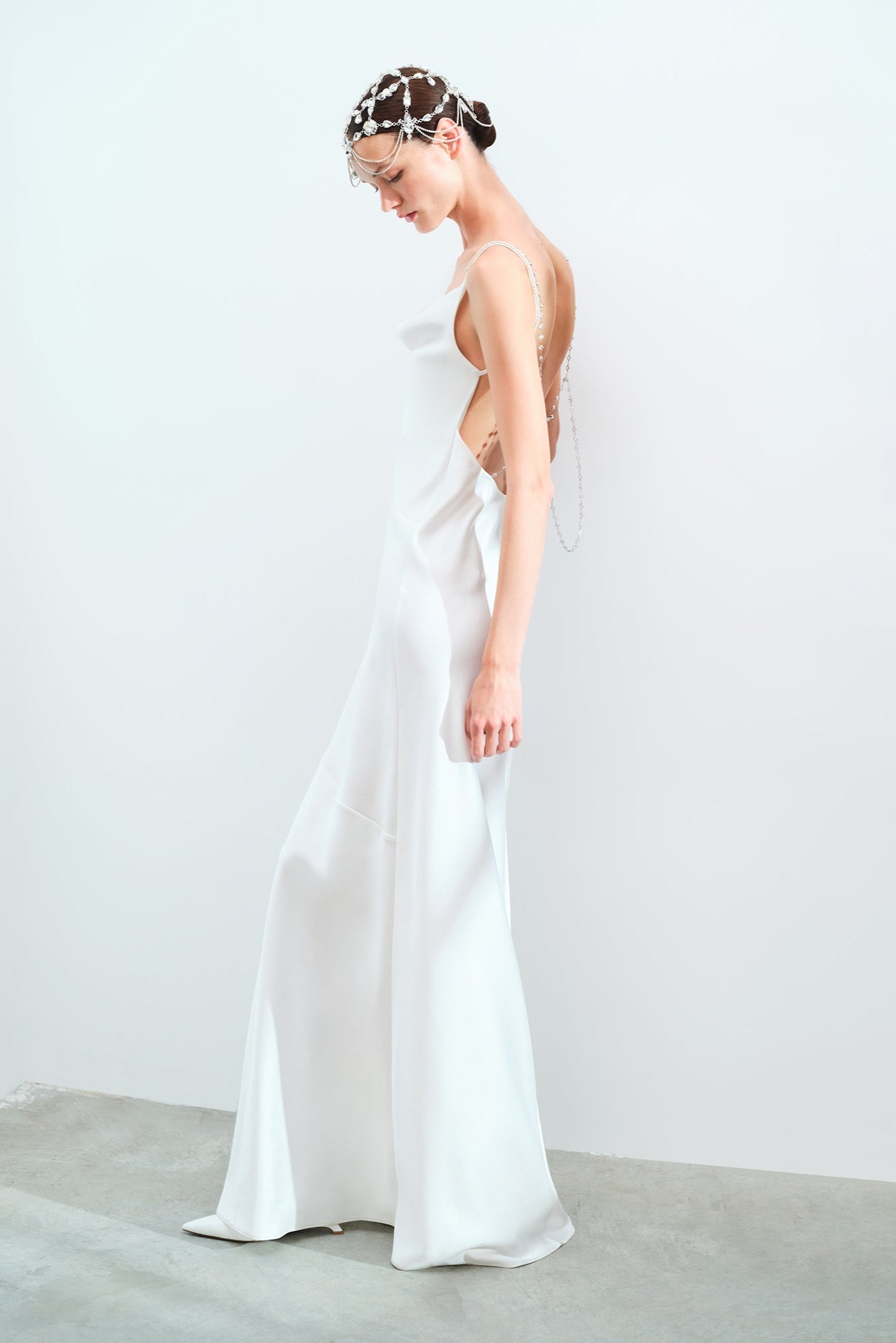 Vela - Cowl Neck Satin Maxi Dress