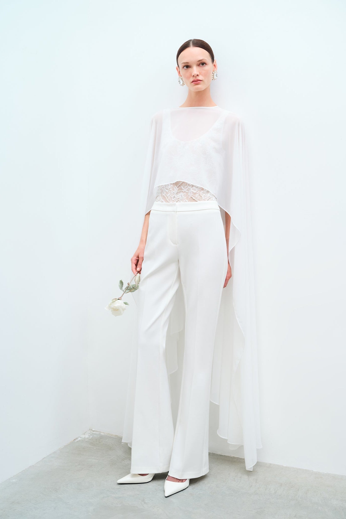 Noor - Asymmetric Chiffon Cape