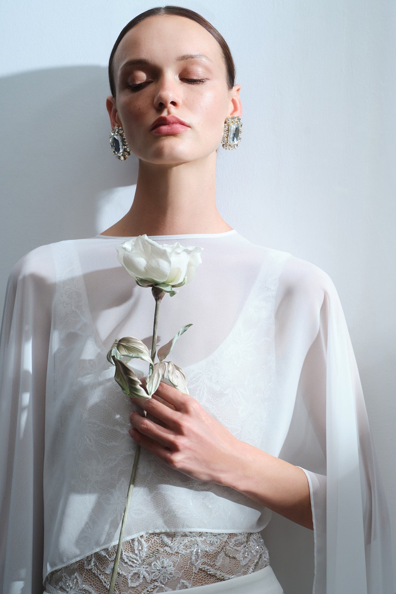 Noor - Asymmetric Chiffon Cape