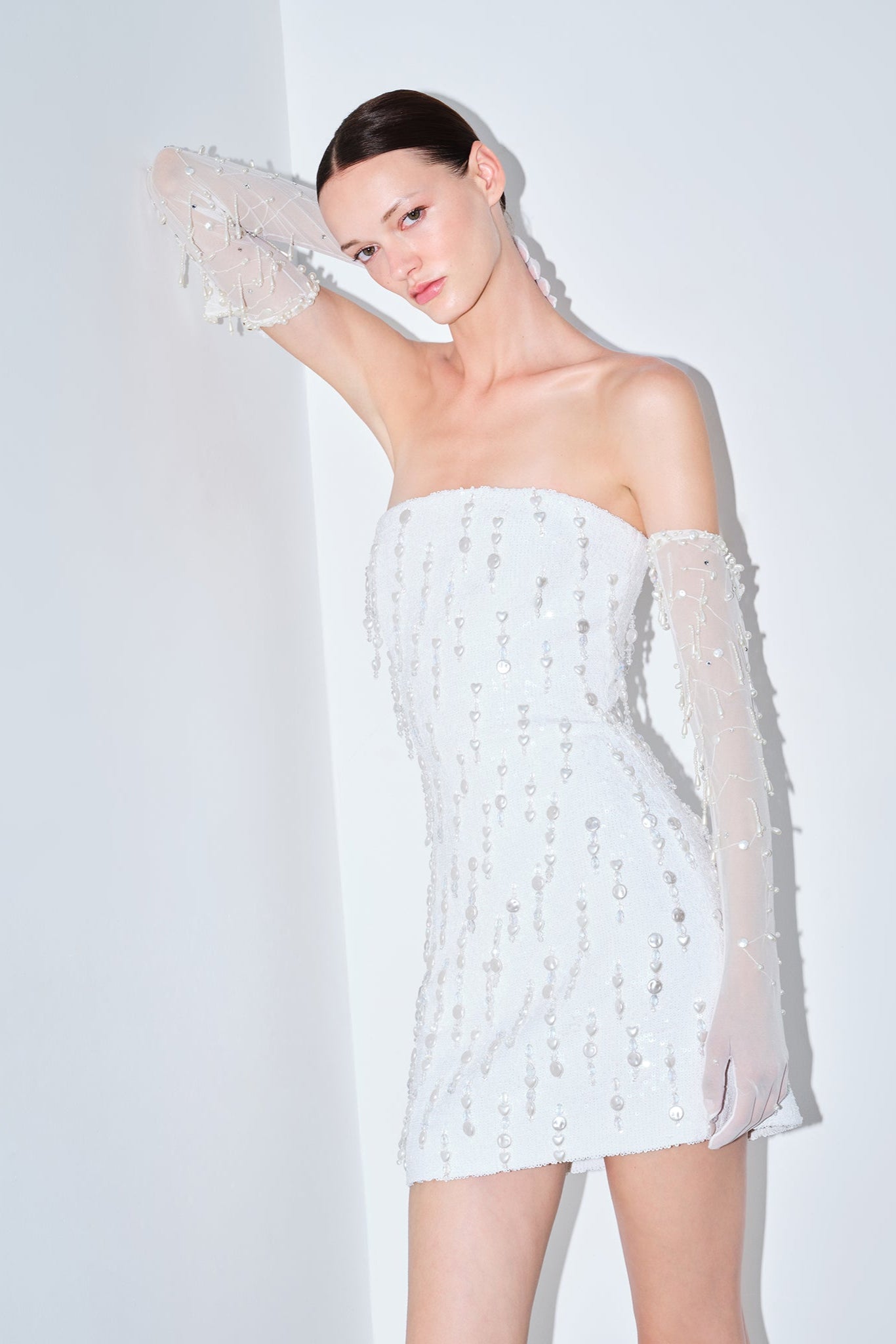 Alice - Strapless Embellished Sequin Mini Dress