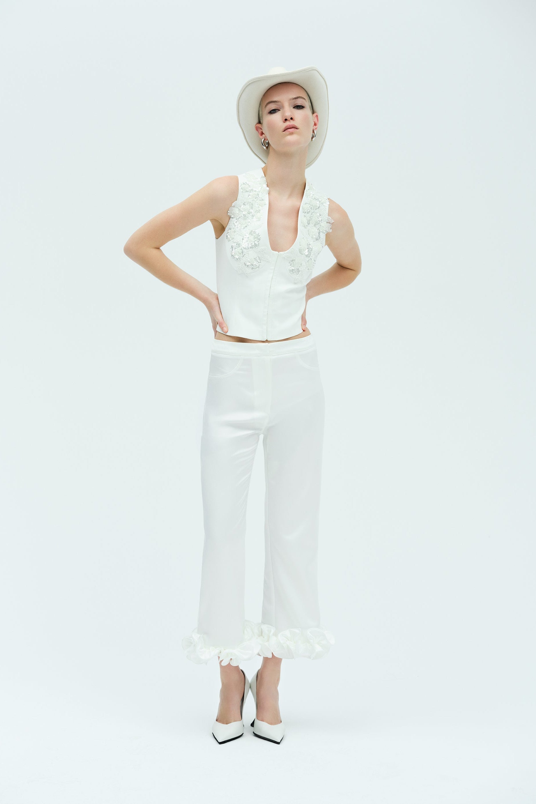 Terry - Applique Detailed Vest