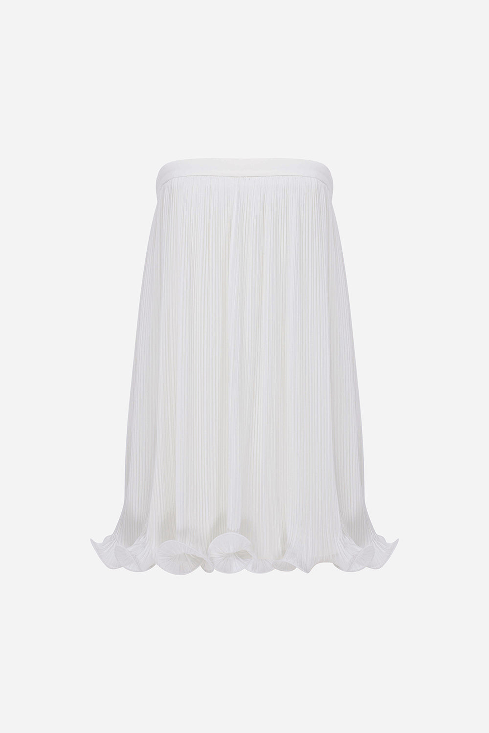 Alice - Strapless Pleated Chiffon Mini Dress