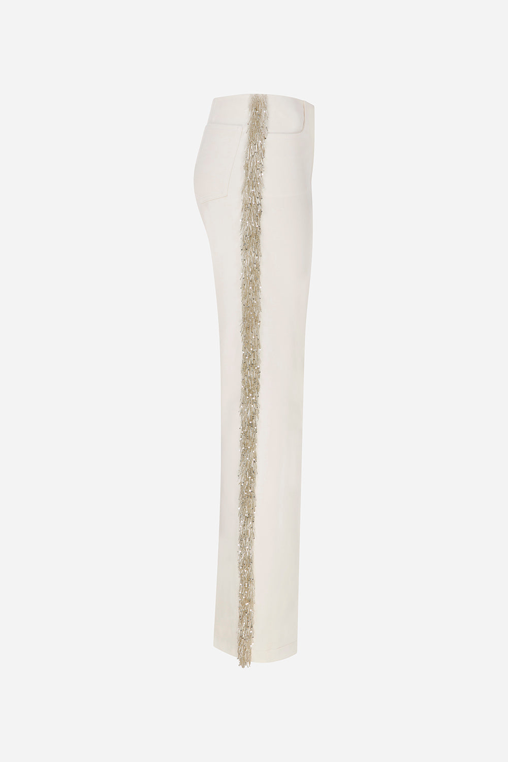 Macris - Beaded Fringe Detailed Trousers