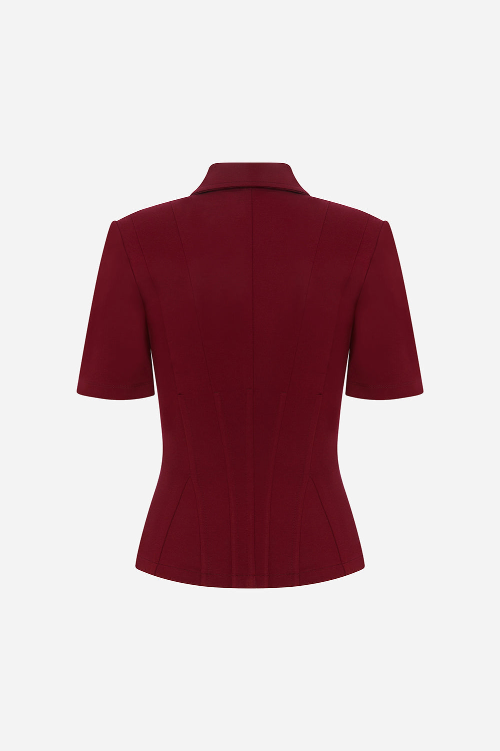 Kate - Polo Neck Corset Detailed T-Shirt