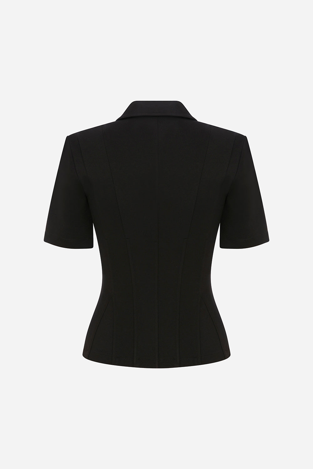 Kate - Polo Neck Corset Detailed T-Shirt