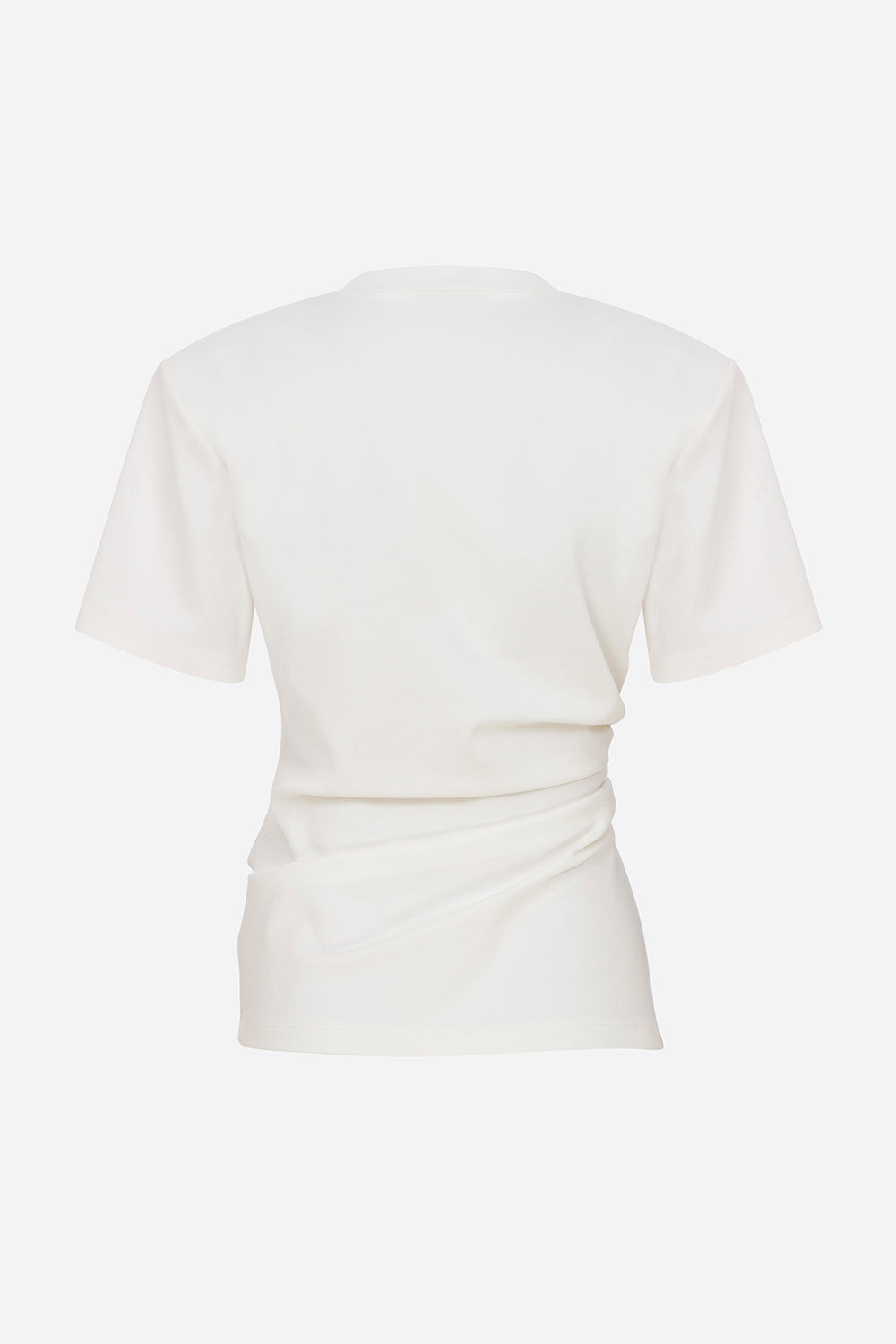 Lilia - Draped T-Shirt With Shoulder Pads