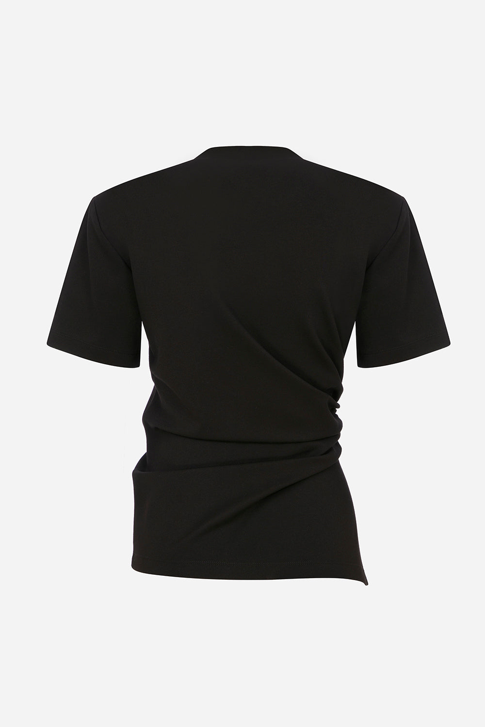 Lilia - Draped T-Shirt With Shoulder Pads