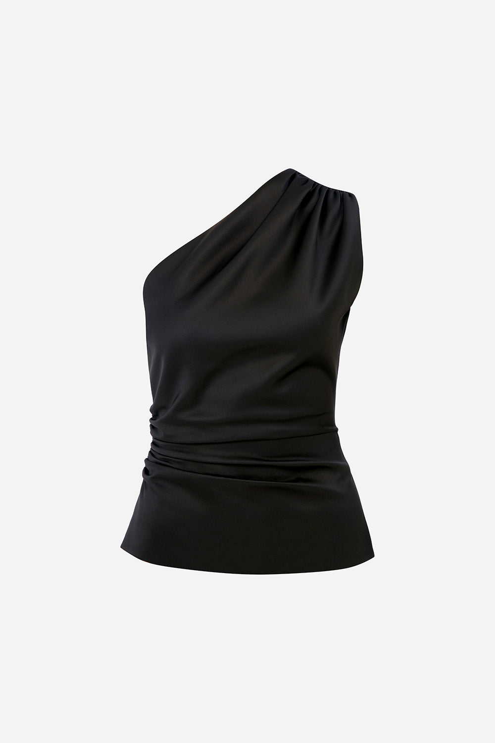 Kia - One Shoulder Drapped Detailed Blouse