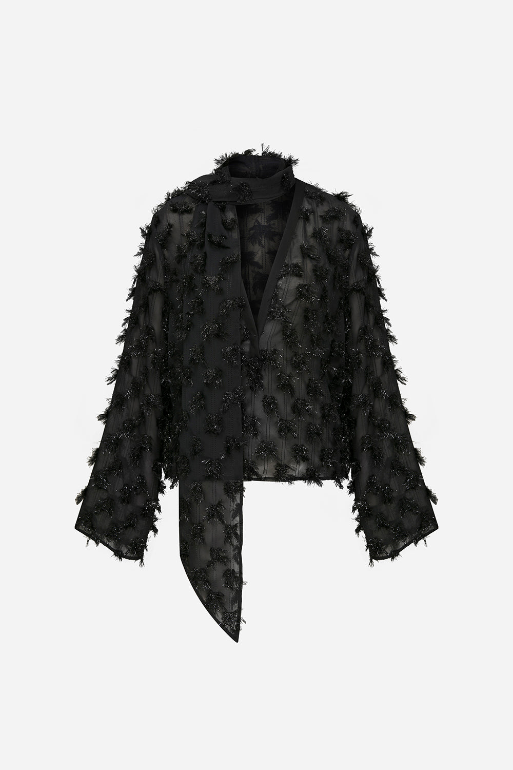 Romy - V Neck Blouse With Shawl Detail