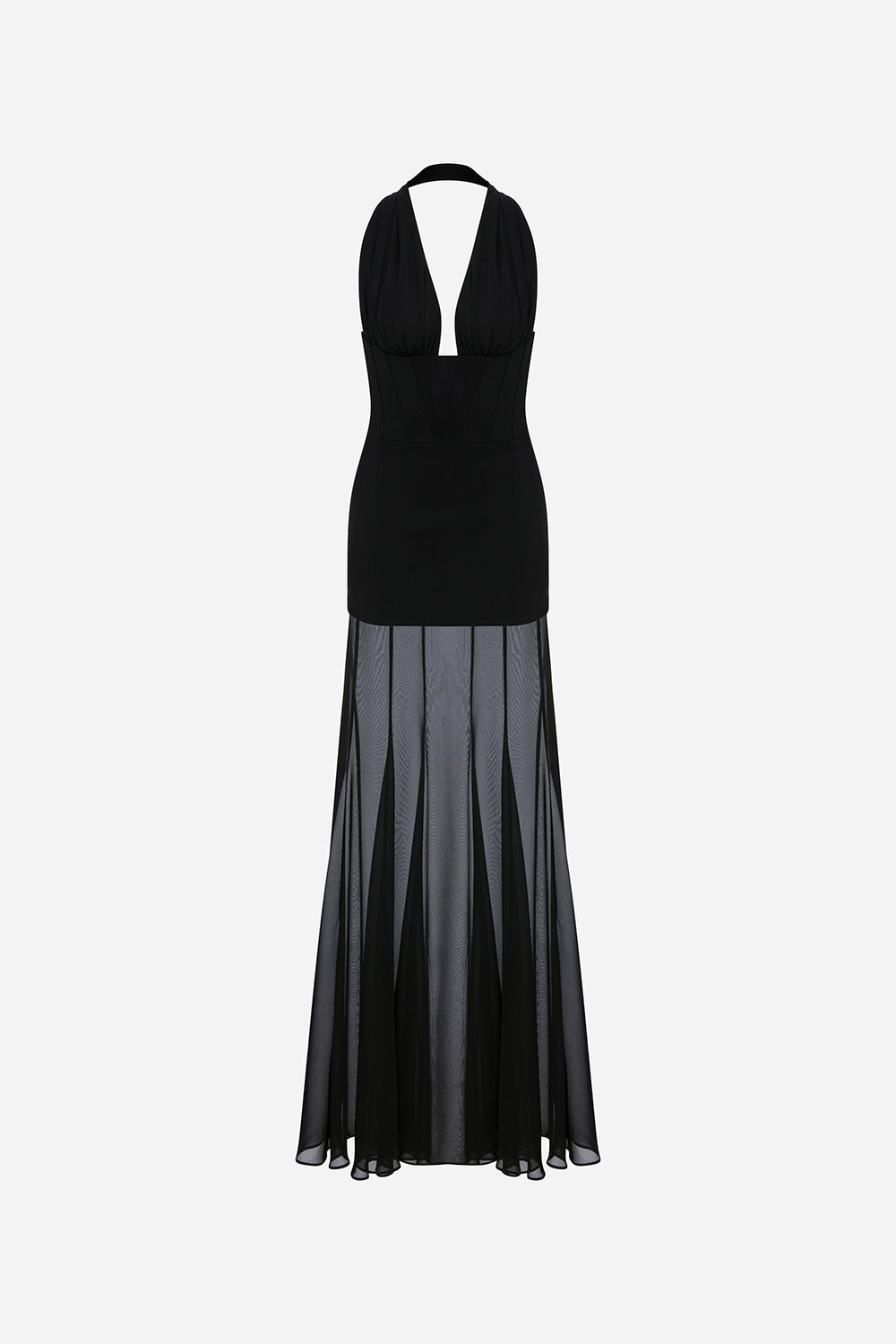 Mel - Corset Detailed Chiffon Dress