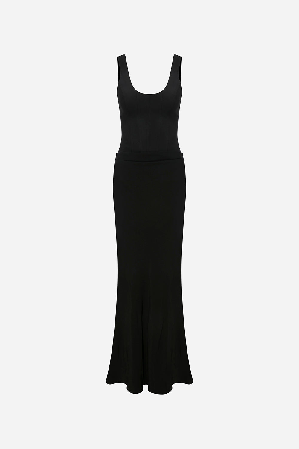 Gigi - U Neck Corset Detailed Maxi Dress