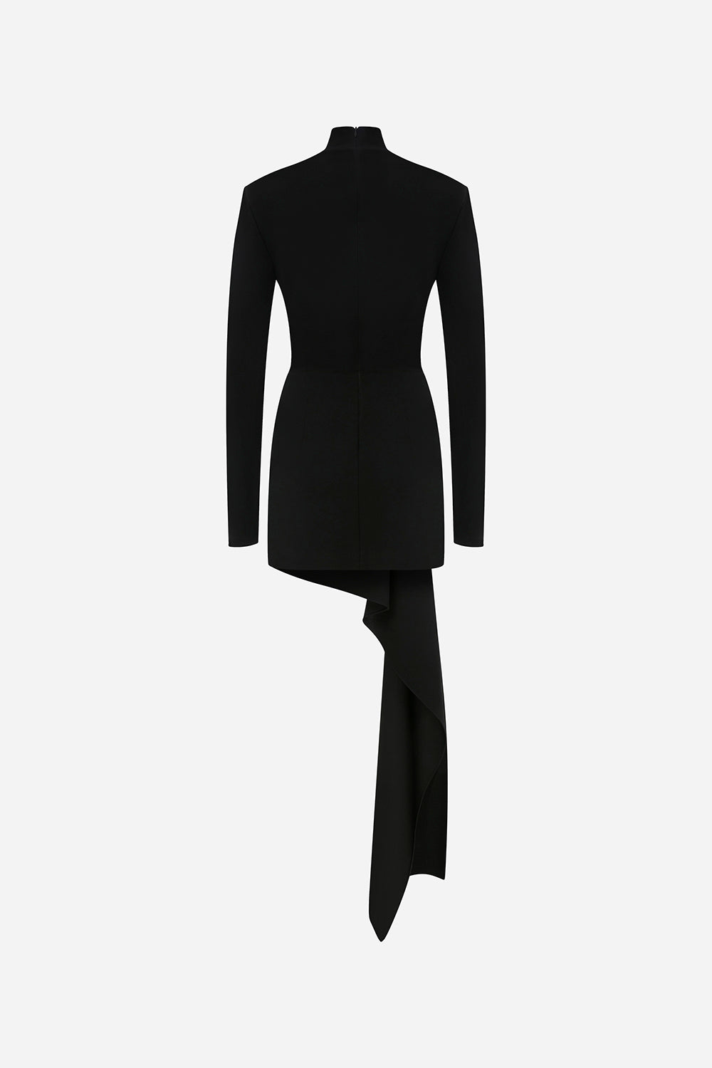 Rosa - Turtle Neck Dress with Assymetrical Detail