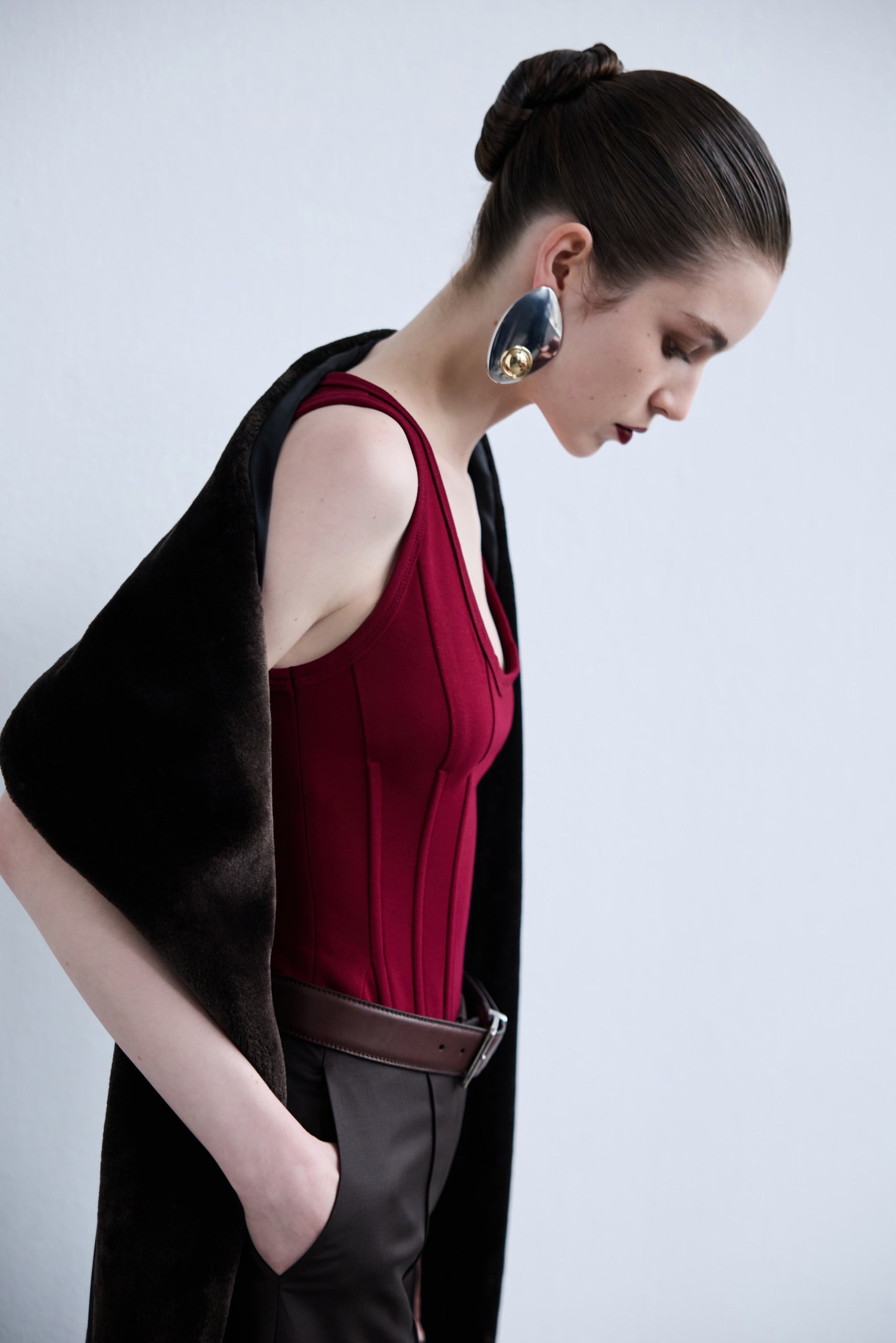 Lilou - U Neck Corset Detailed Tank Top