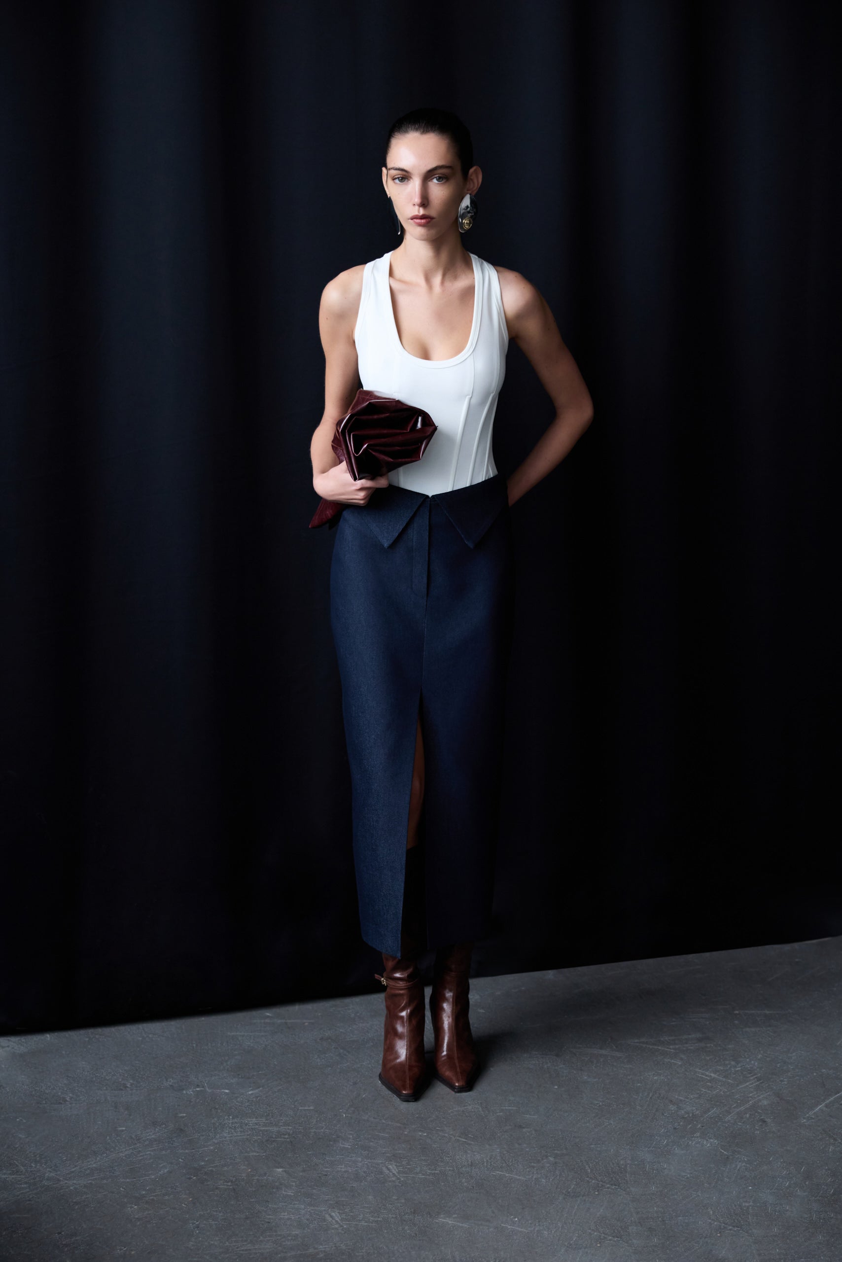 Estelle - Denim Midi Skirt