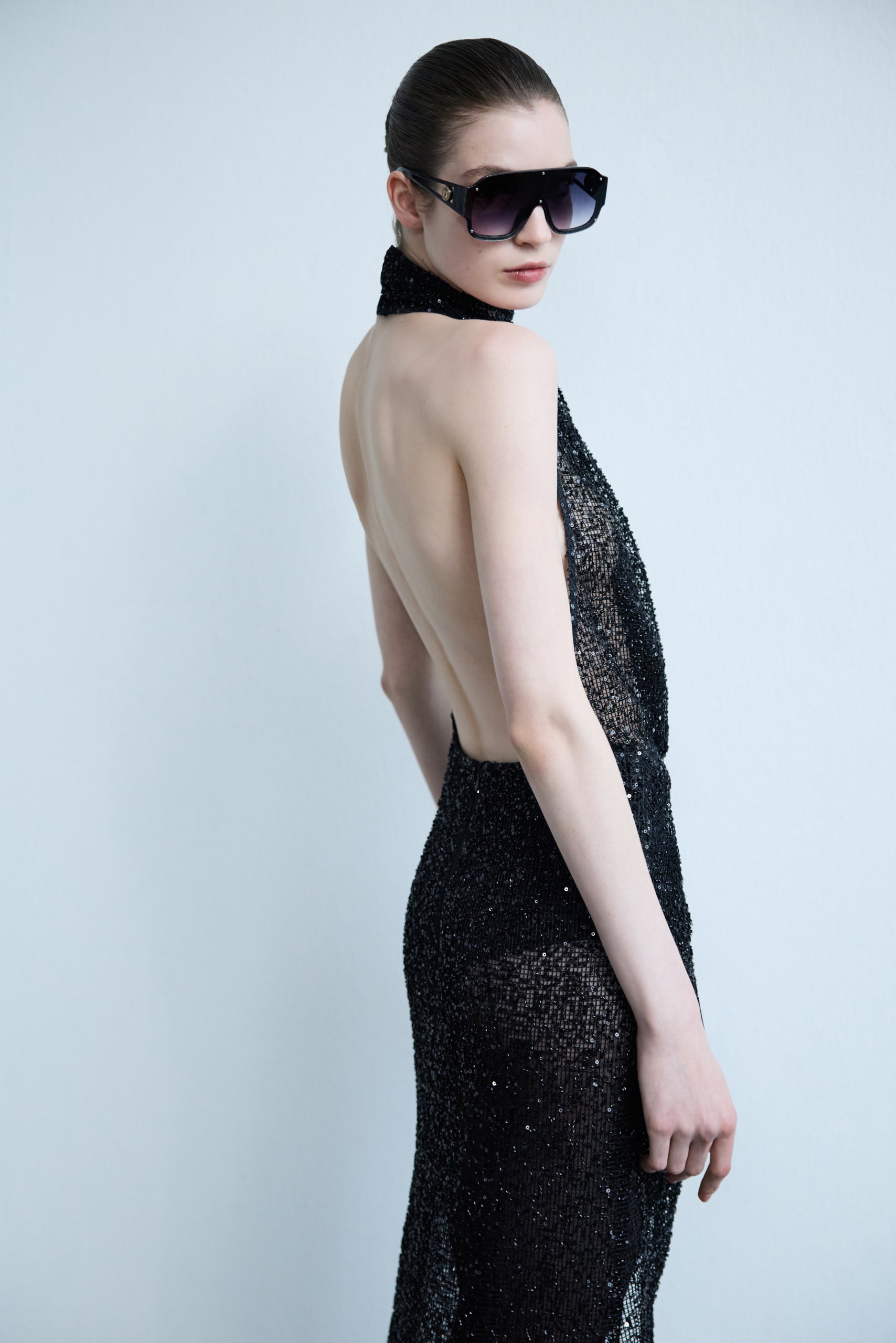 Diana - Sequin Maxi Dress with Twist Detail