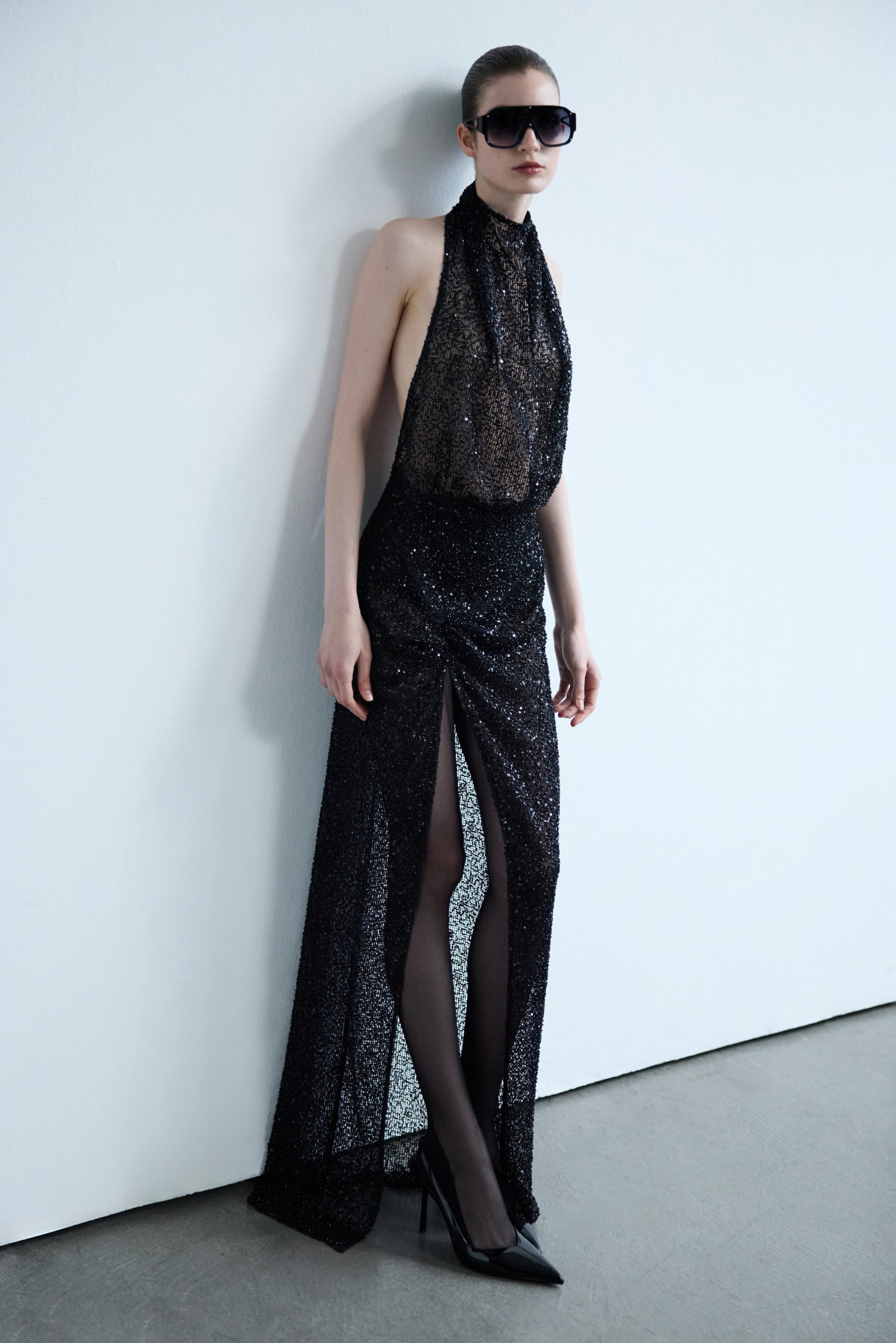 Diana - Sequin Maxi Dress with Twist Detail