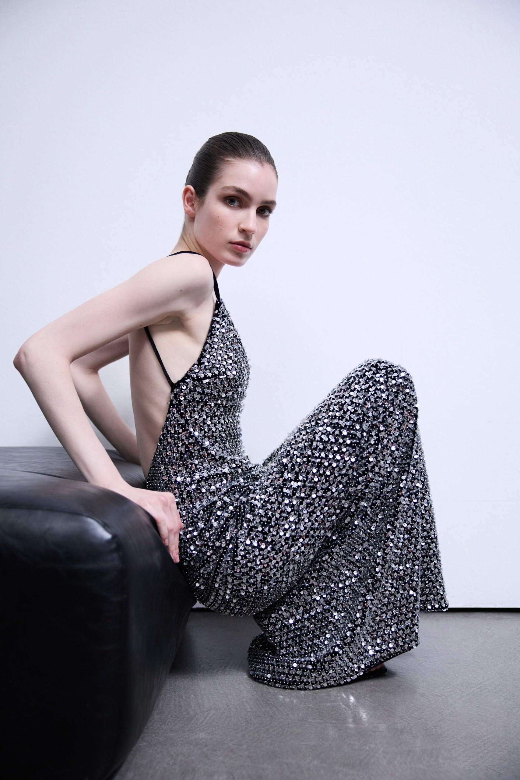 Gia - V Neck Sequin Maxi Dress