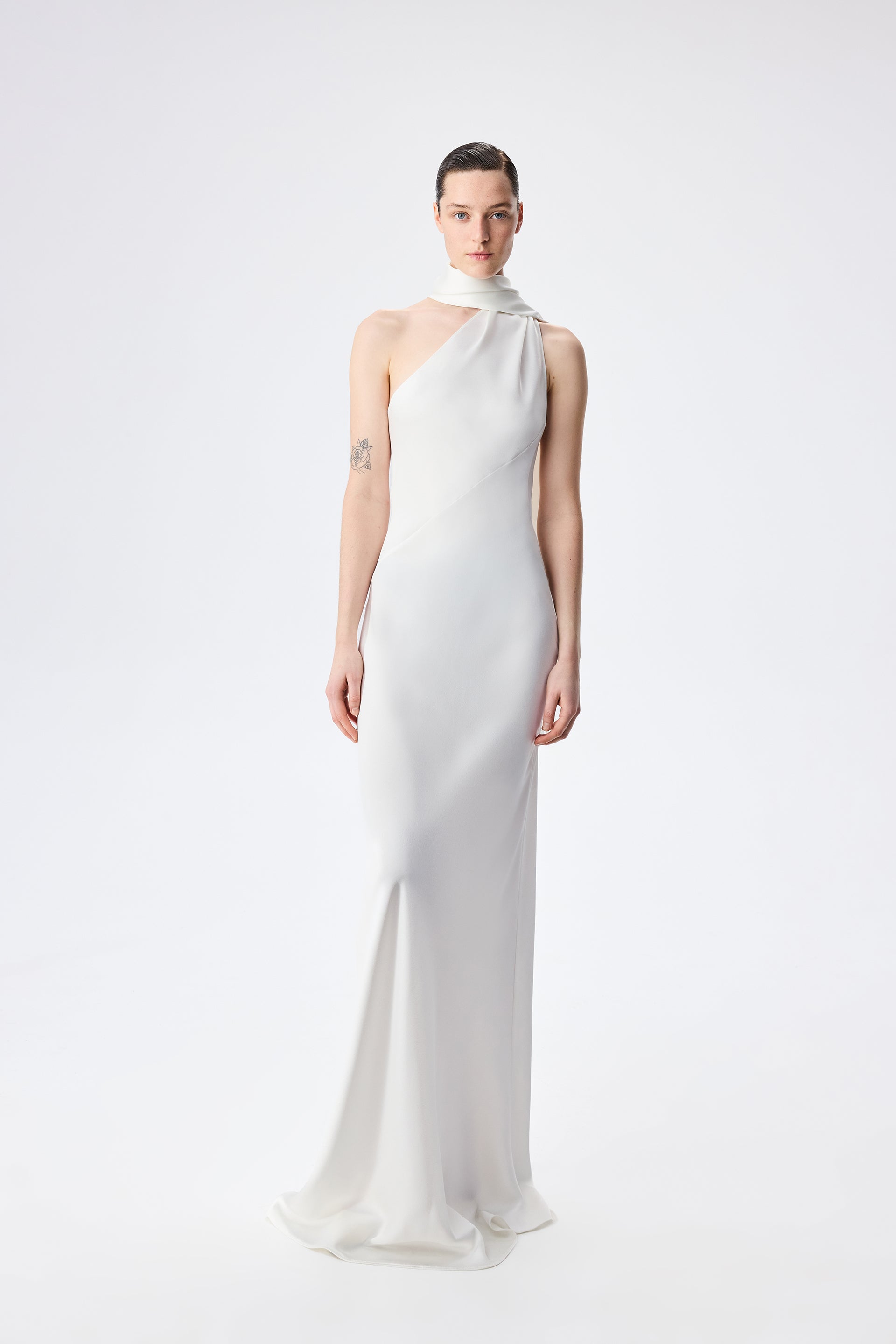 Brice - One Shoulder Satin Maxi Dress
