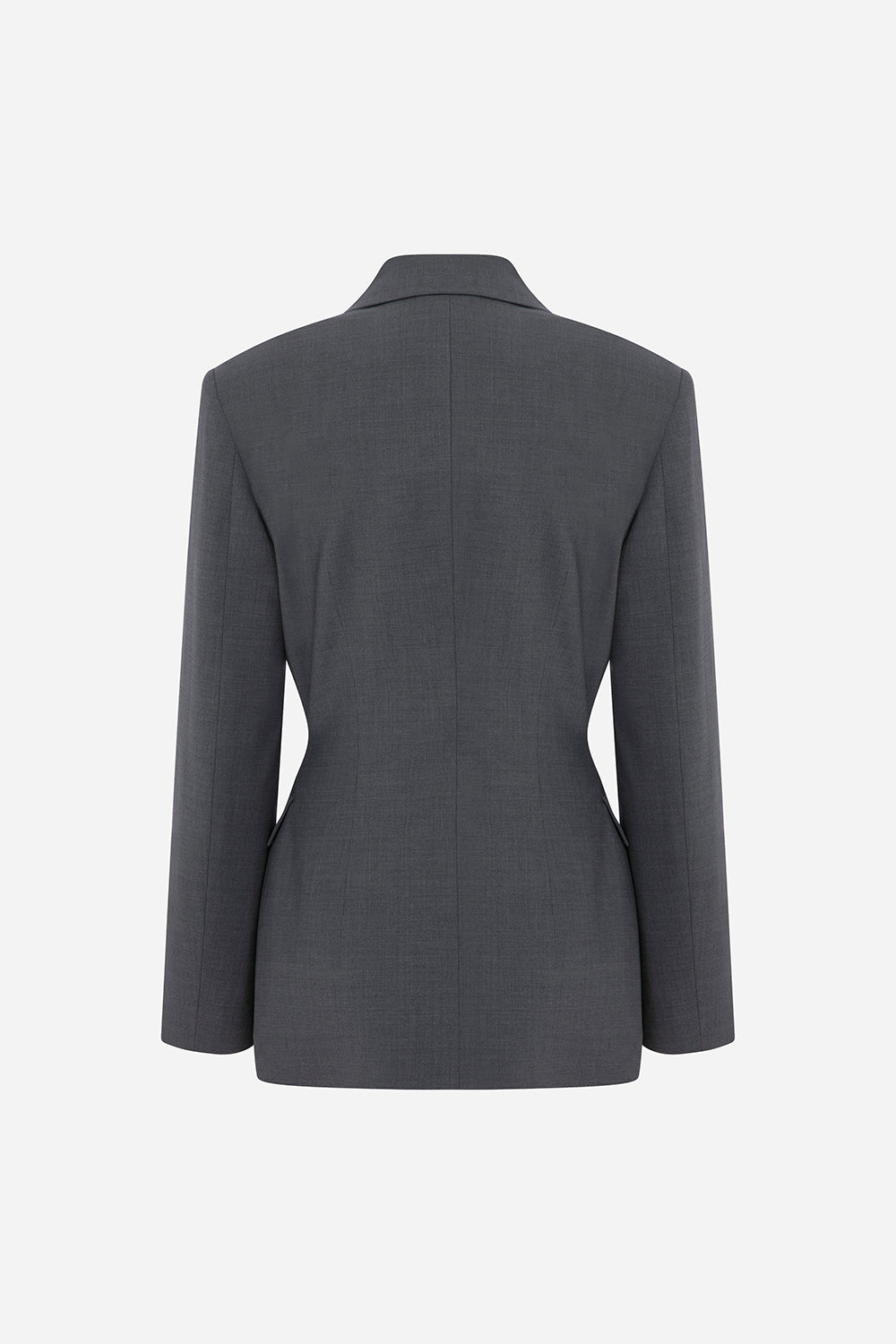 Mono - Constructed Wool Blazer in Grey