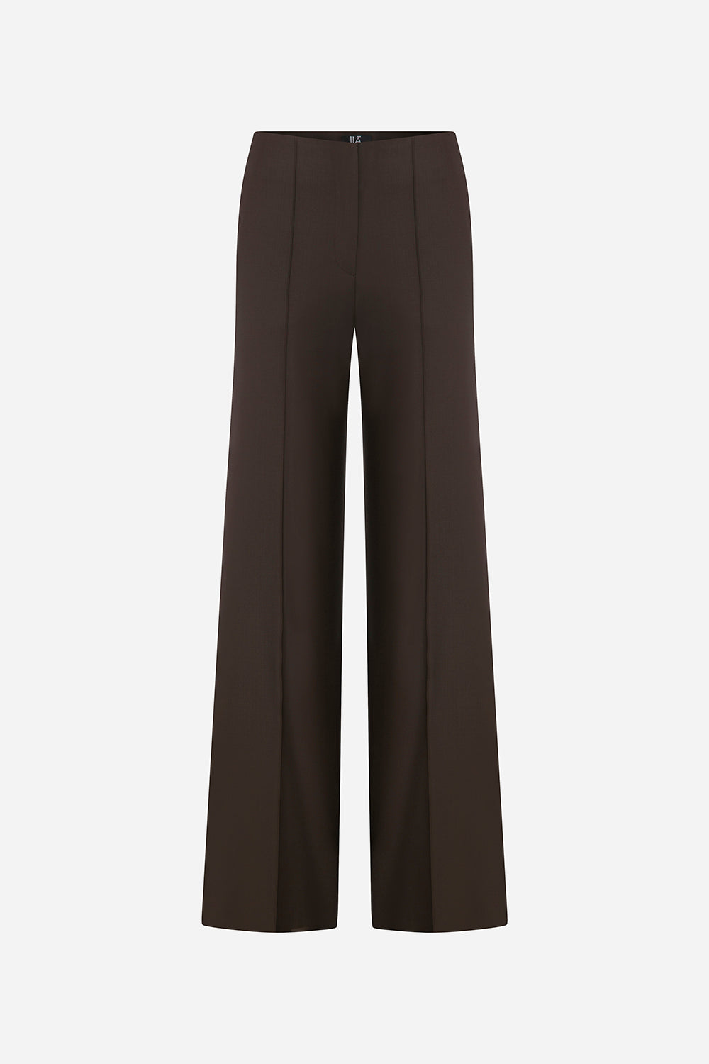 Syvie - Regular Fit Wool Trousers in Brown