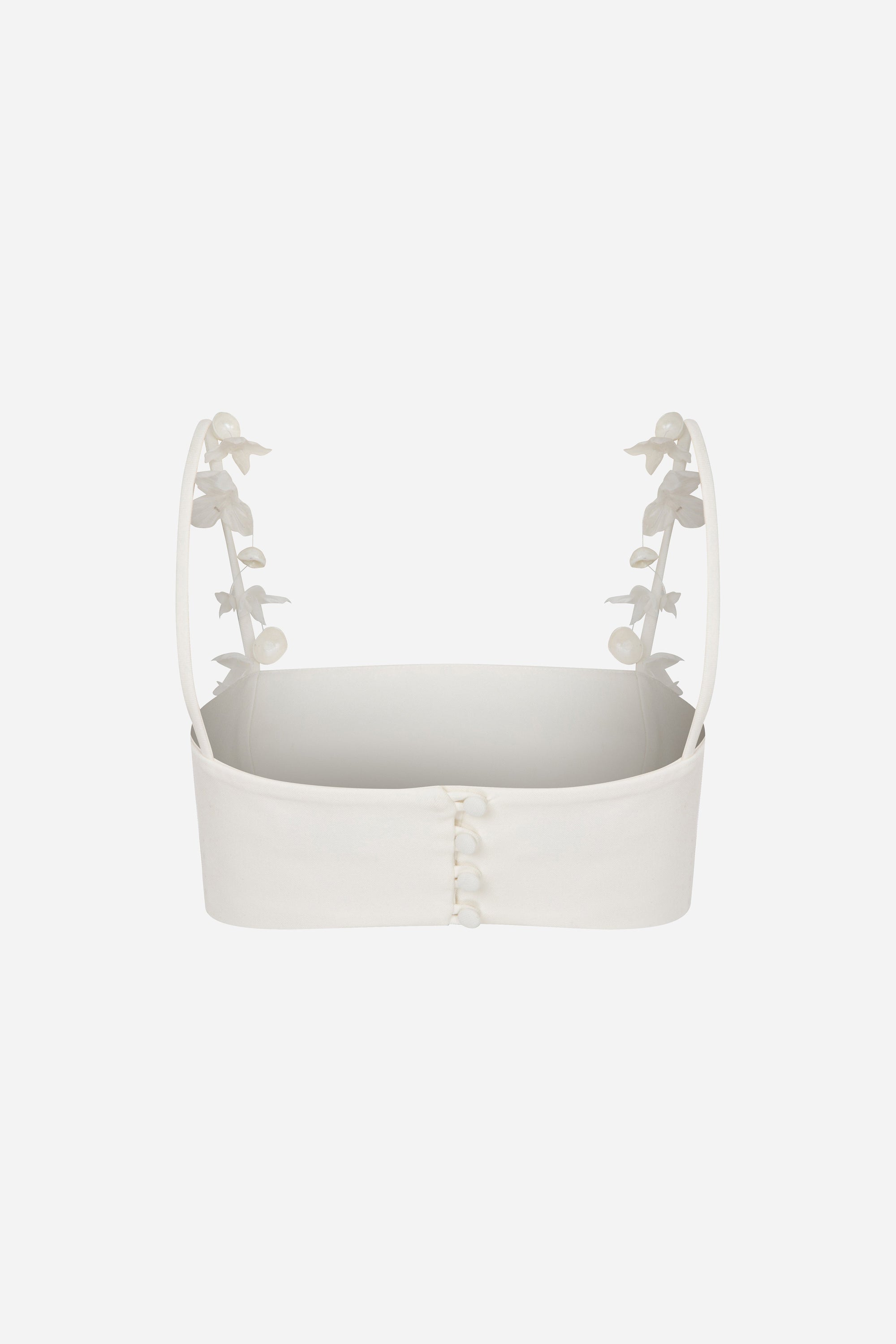 Dia - Crop Top With Floral Embellishments