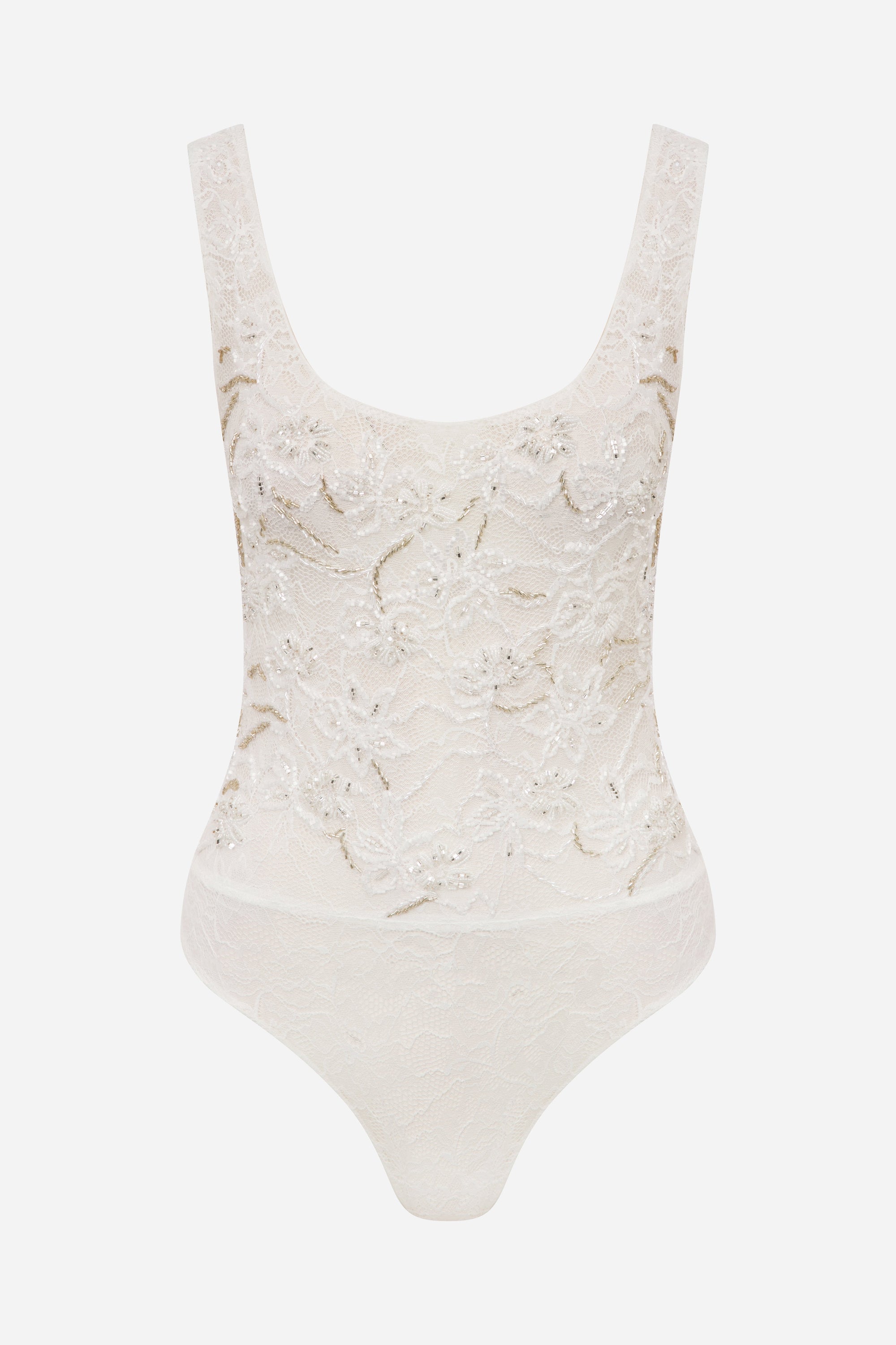 Ellie - U Neck Hand-Embroidered Lace Body
