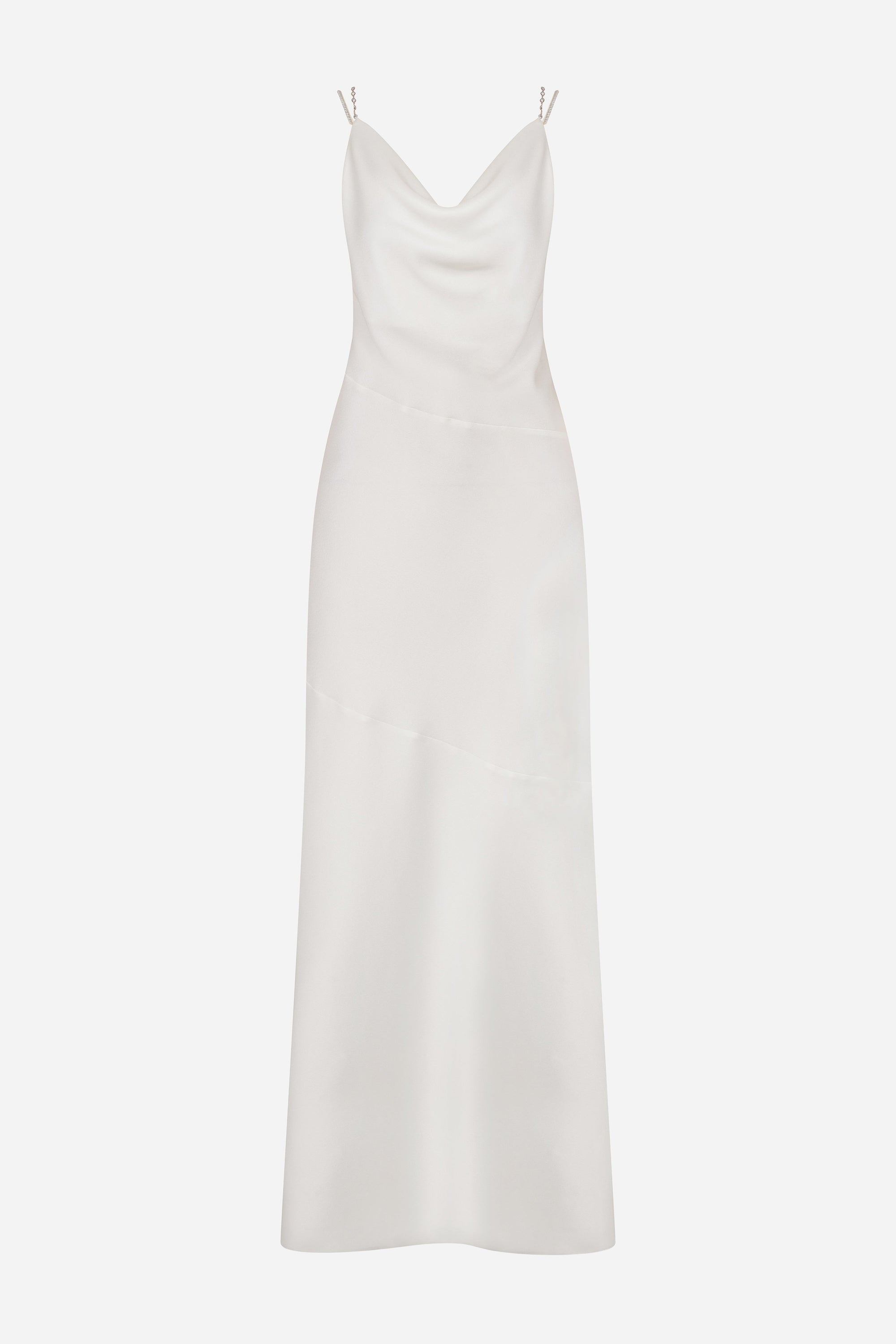 Vela - Cowl Neck Satin Maxi Dress