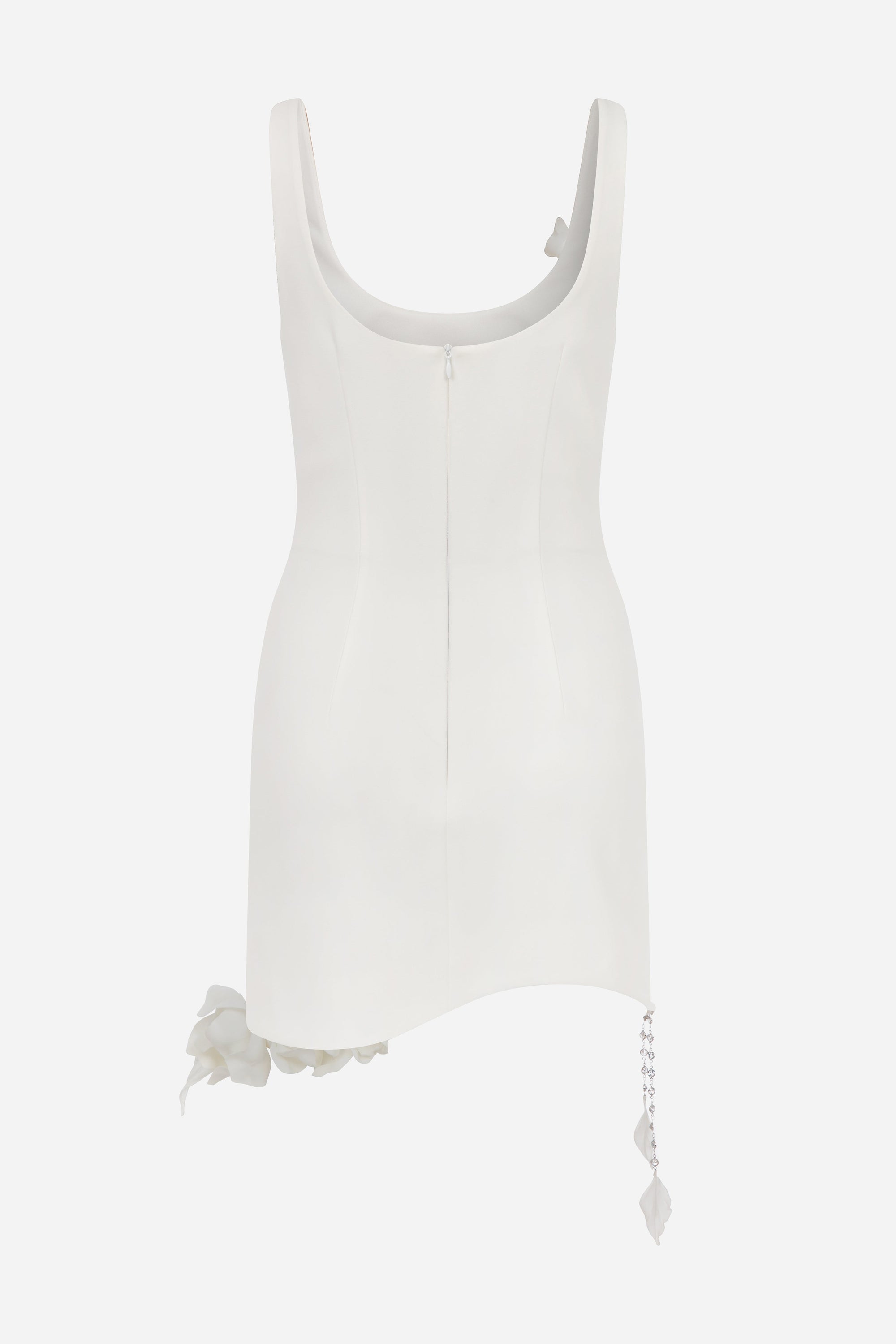 Livi - U-Neck Asymmetric Hem Mini Dress