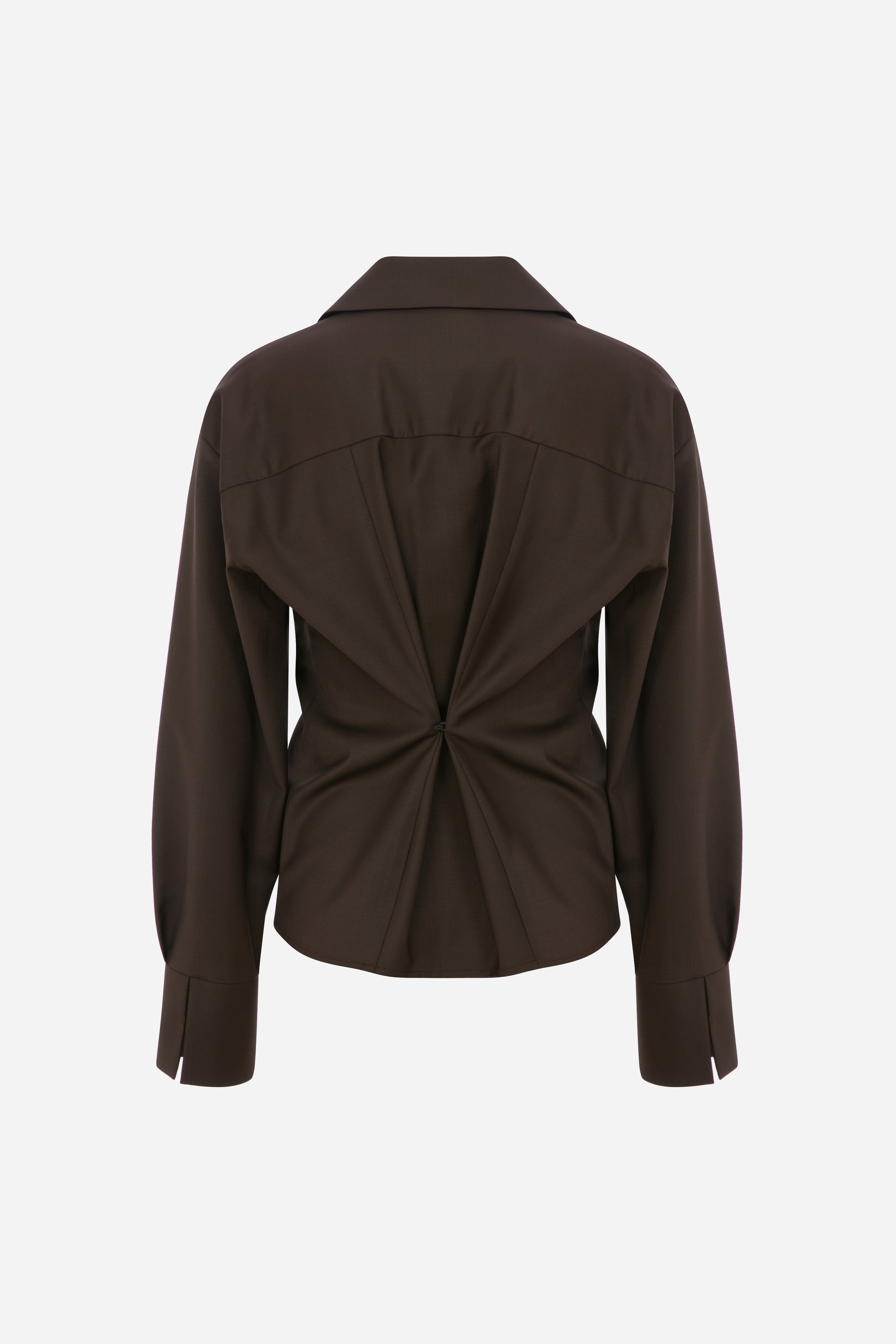 Liane - Wool Shirt in Brown