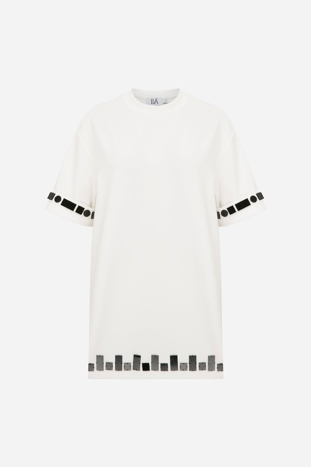 Patsy - Oversize Tshirt With Hand Stitched Mirrors