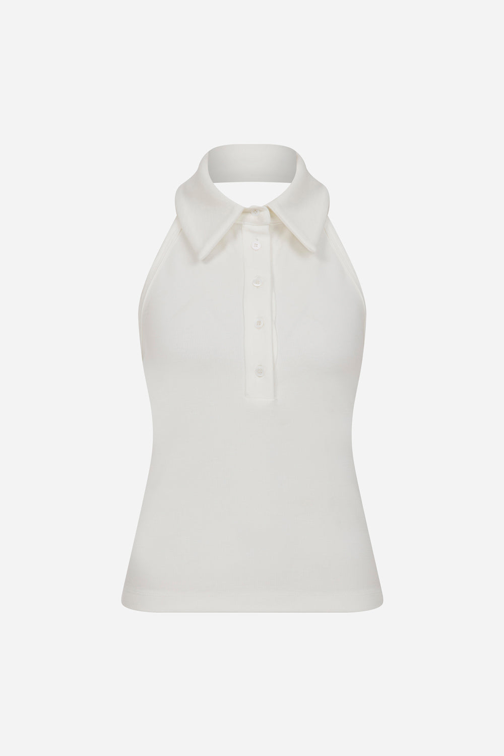 Abby - Polo Neck Knitted Top