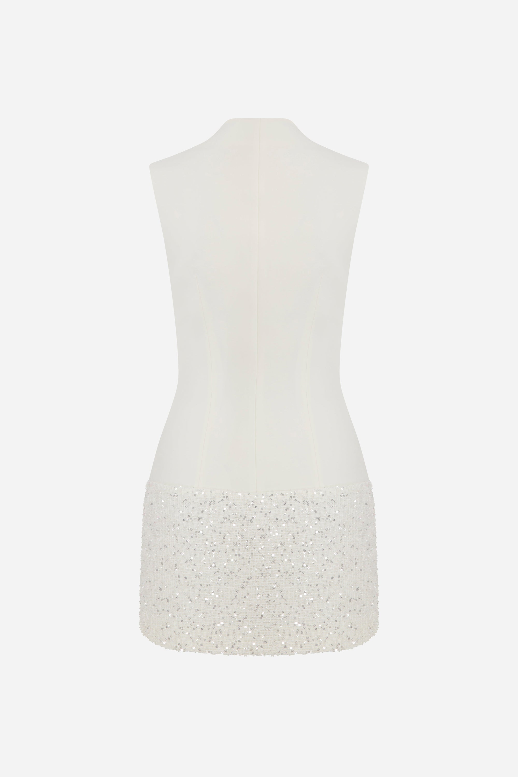 Nadia - Mini Dress with Sequin Detail in White