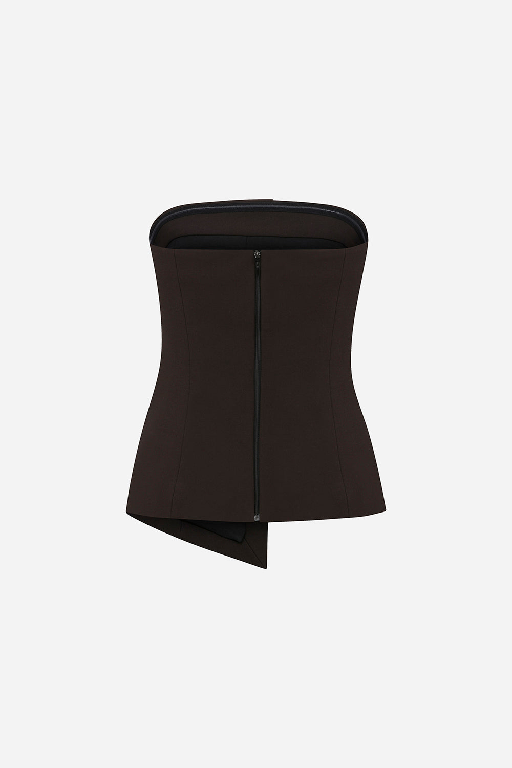 Sue - Strapless Top With Button Detail