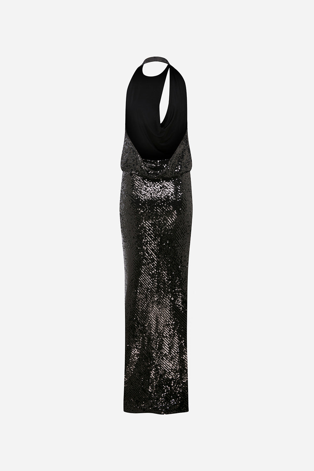 Lone - Cowl Neck Cut Out Detailed Sequin Maxi Dress