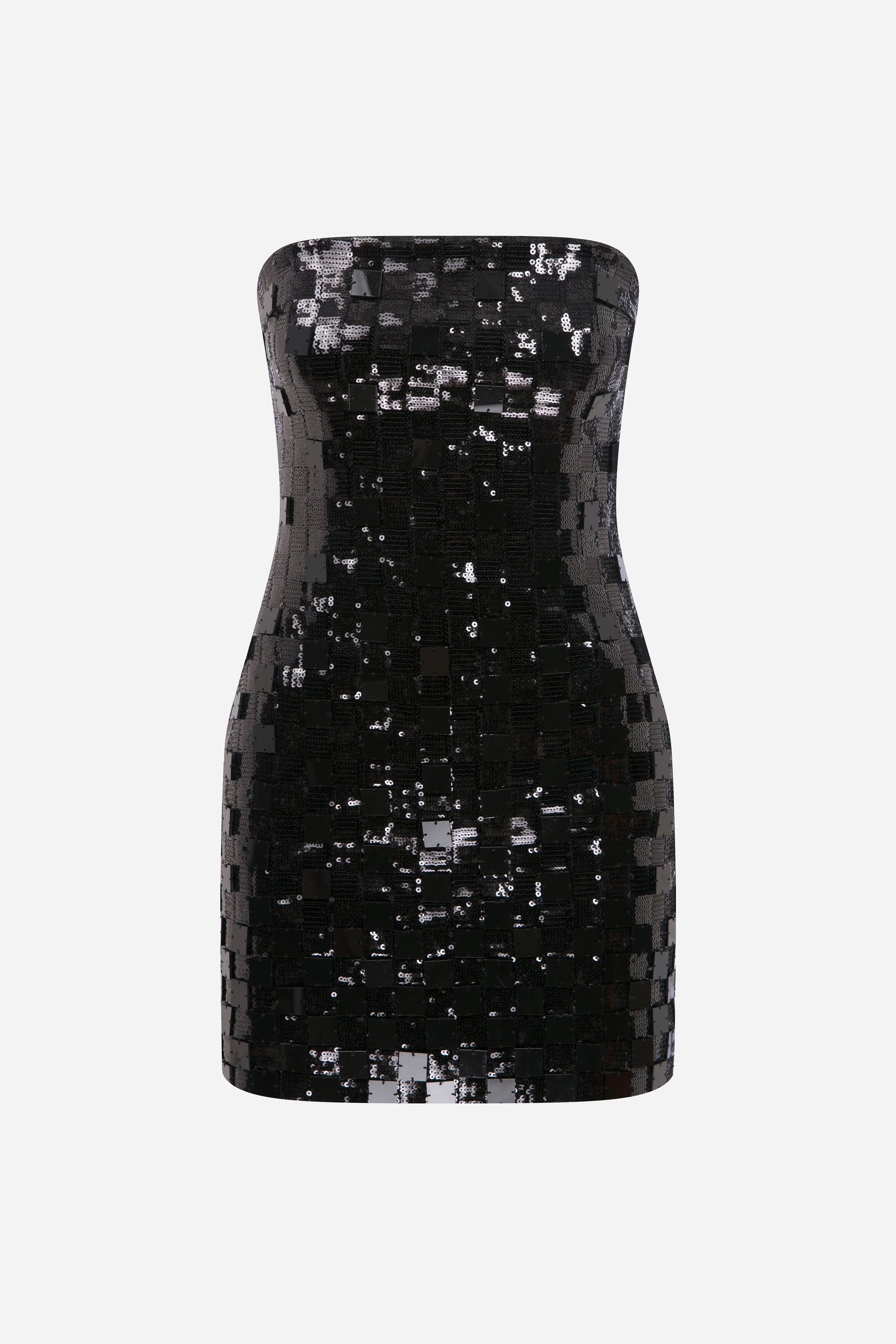 Vivian - Strapless Mini Sequin Dress With Hand Stitched Mirrors