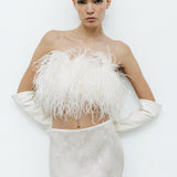 Gala - Feathered Crop Top