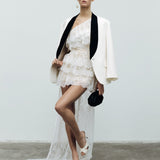 Pearl - Shawl Collar Blazer With Trim Detail