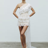 Leni - Ruffled Tail Mini Dress