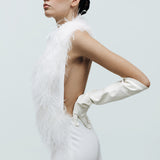 Mirelle-Leather Gloves in White