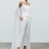 Odea - Strapless Lace Corset With Hand-Beaded Side Embellishments