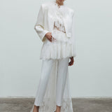 Vow - Feather-Detail Crop Jacket