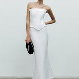 Lily - Jacquard Midi Skirt