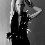 Carey - V-Neck Feathered Maxi Dress