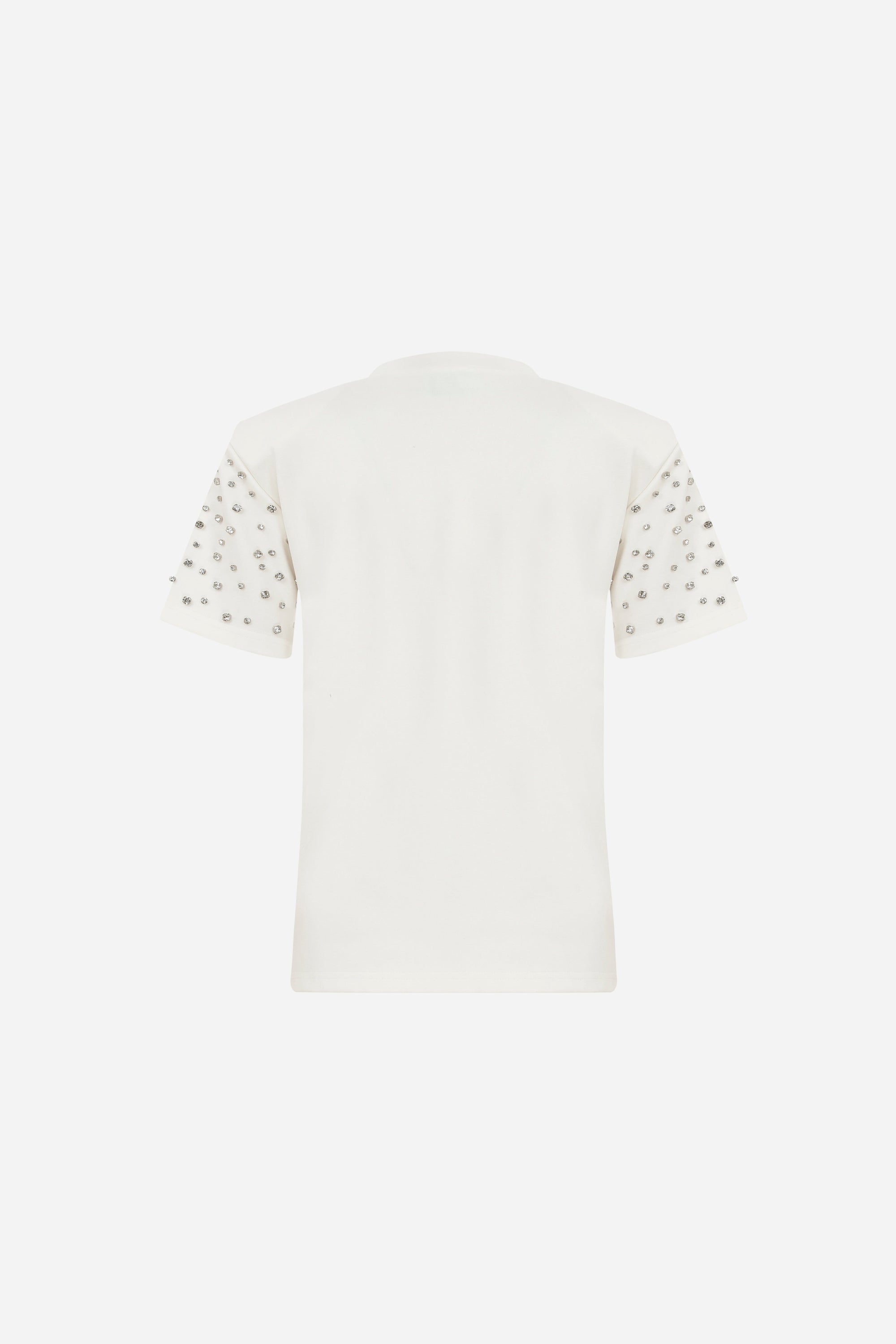 Arina - Embellished Tshirt With Shoulder Pads