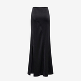Jaime-Maxi Skirt With Double Front Slit Detail in Black