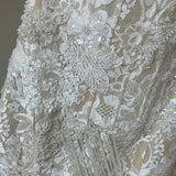 Skye-Strapless Lace Dress With Hand-Beaded Appliqué Detail