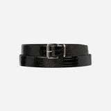 ILA - Extra Long Croco Belt in Black