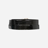 ILA - Extra Long Croco Belt in Black