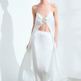 Suri - Satin Asymmetrical Crop Blouse